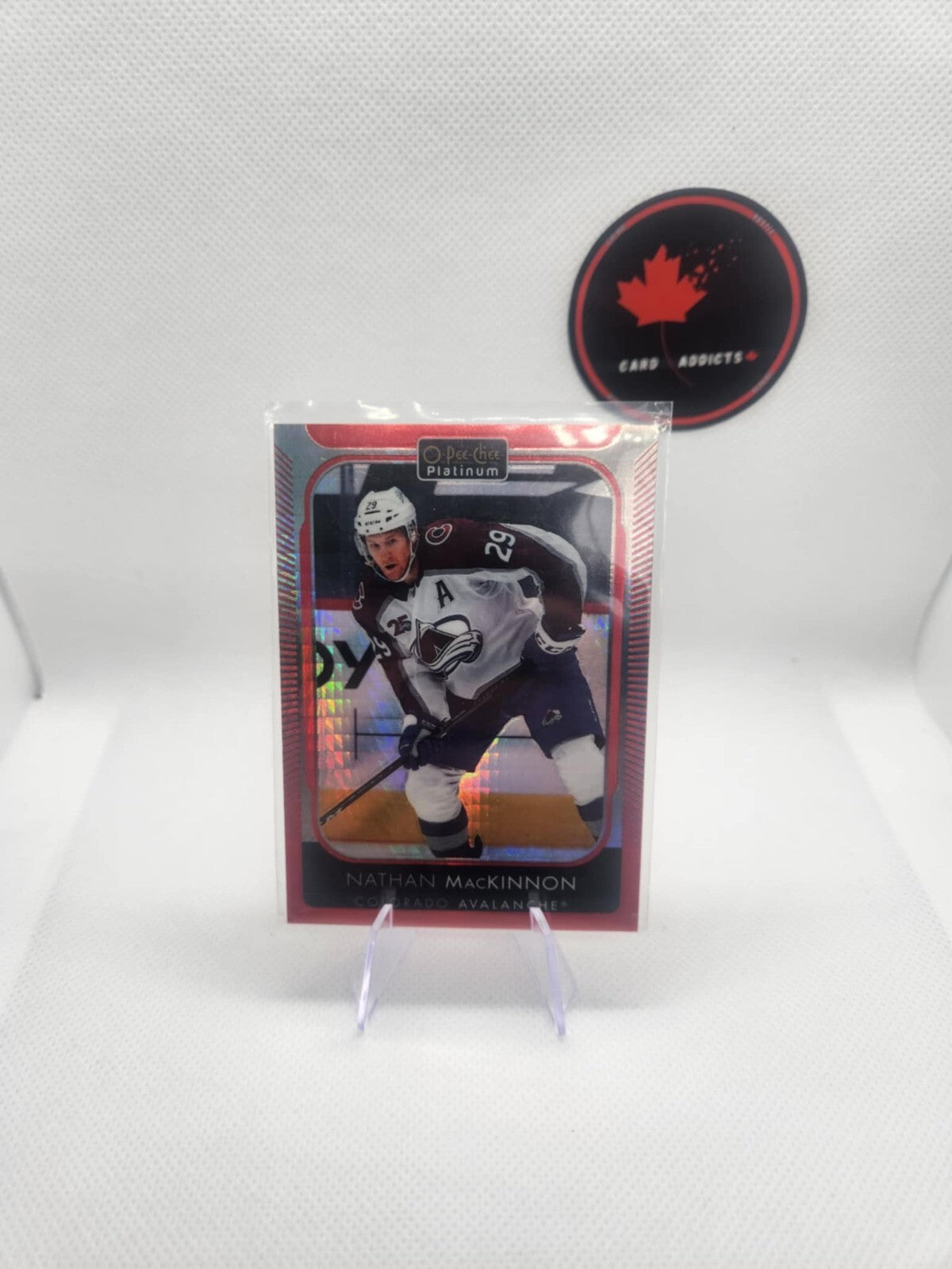 2021-22 O-pee-chee Platinum Nathan MacKinnon Red Prism /199