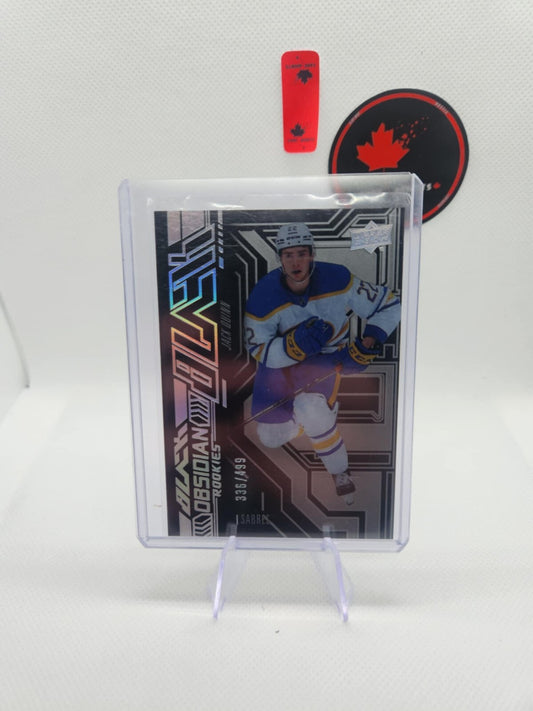 2022-23 Upper Deck SPx Black Obsidian Rookies Jack Quinn RC #/499 Buffalo Sabres
