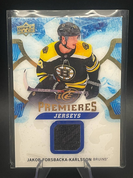 2017/18 Upper Deck Ice IPJ-FK Jakob Forsbacka-Karlsson Ice Premieres Jersey