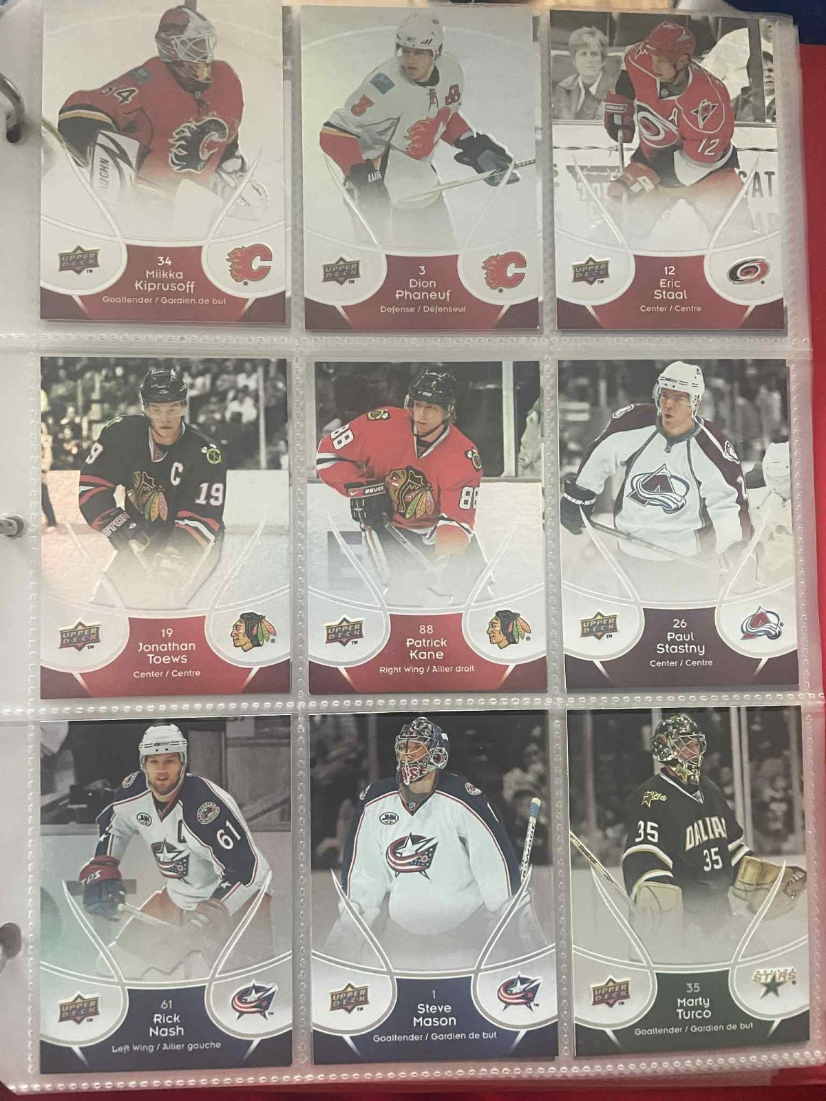 2009-10 McDonald's Upper Deck Hockey Complete Master Set 100 Cards Set REF I