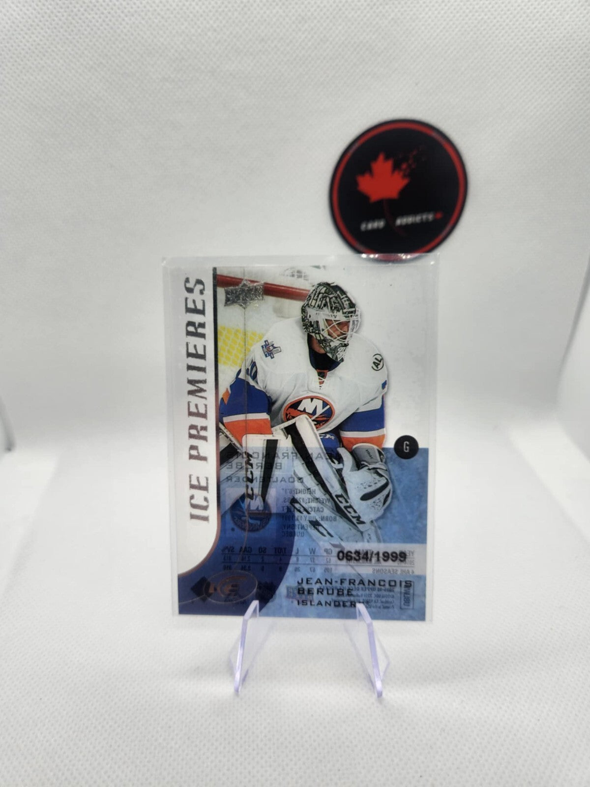 2015-16 UD - Ice - Ice Premieres Jean-Francois Berube 109 /1999