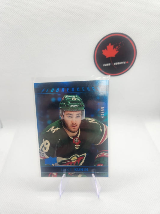 2017/18 Upper Deck Luke Kunin Fluorescence Blue #F-17 Card /50