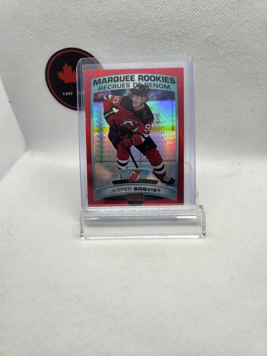 2019-20 UD - OPC Platinum - Marquee Rookies Jesper Boqvist 187 Red Prism/199