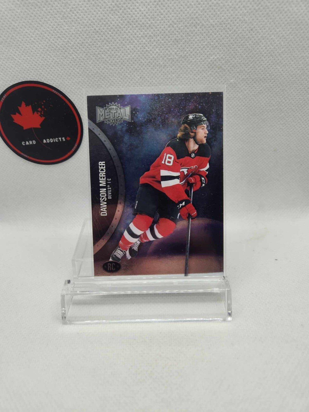 Dawson Mercer 2021-22 Skybox Metal Universe RC #188 Devils