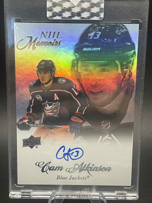 2020-21 Upper Deck Clear Cut NHL Memoirs Autograph #M-CA Cam Atkinson