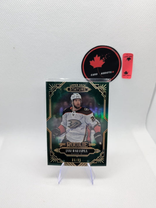 2021 UD STATURE ROOKIE JANI HAKANPAA AUTO /85