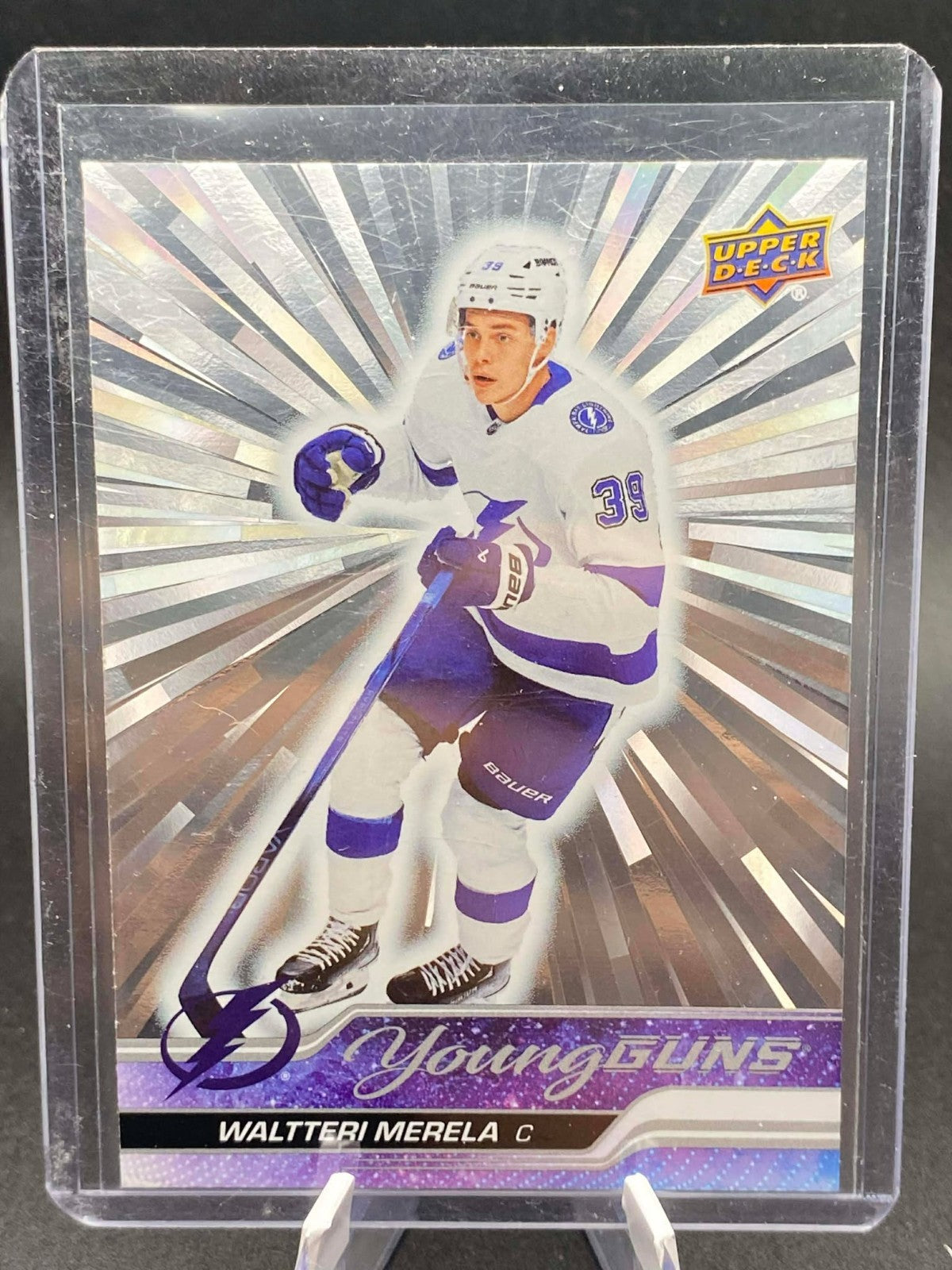 2023-24 Upper Deck Young Guns #454 Waltteri Merela Outburst Silver Tampa