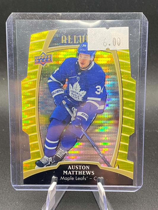 2019-20 Upper Deck Allure #5 Auston Matthews Yellow Rainbow Die Cut