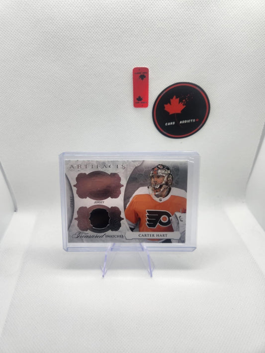 2023/24 Carter Hart Artifacts Treasures Swatches Card # TS-CH