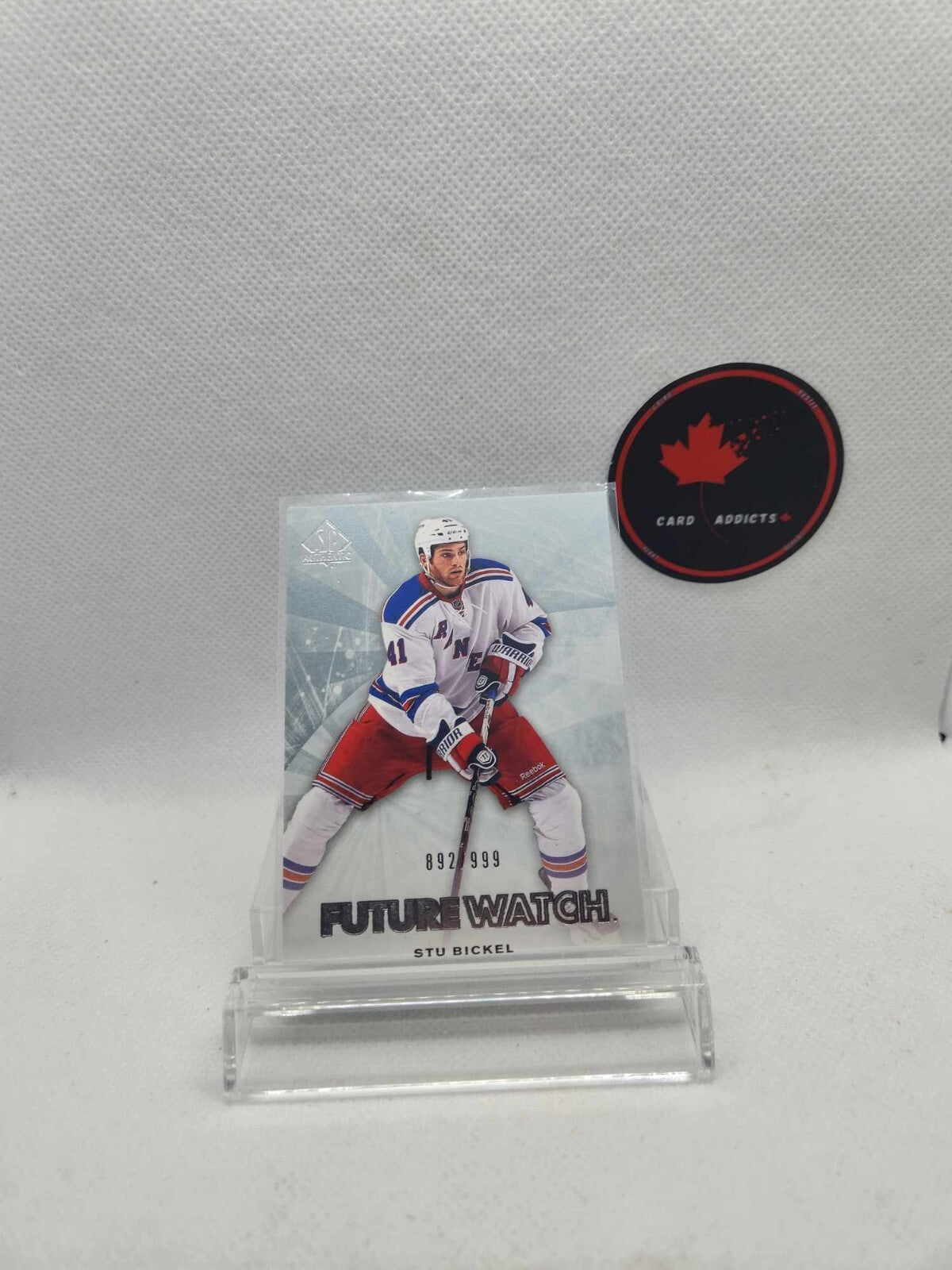 2011-12 SP Authentic FUTURE WATCH STU BICKEL - SILVER - /999 NY Rangers RC #208