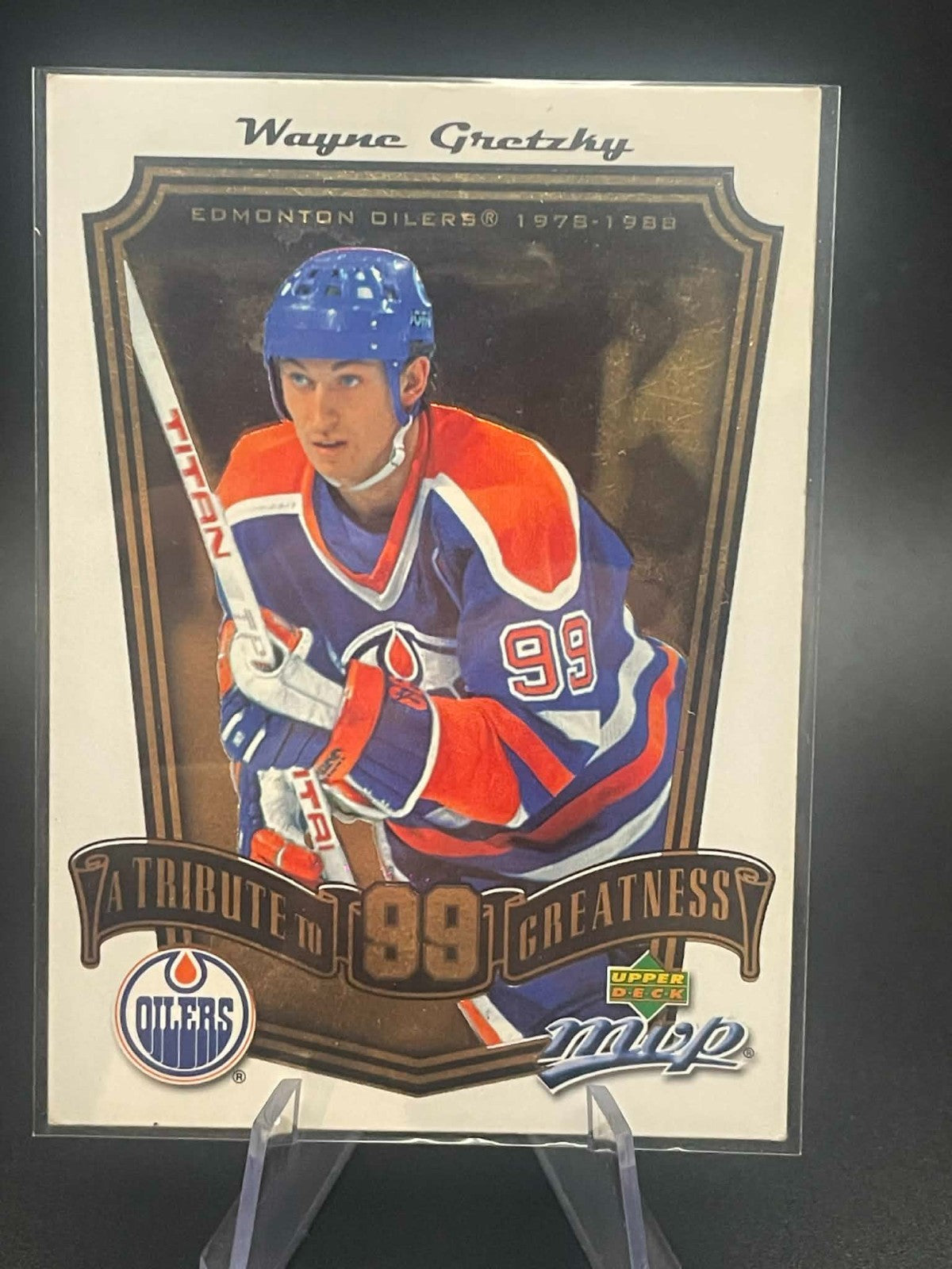 Wayne Gretzky 2005-06 Upper Deck MVP A Tribute To Greatness #TG1 Oilers