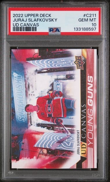 Juraj Slafkovsky Young Guns Rookie PSA 10 CANVAS 2022-23 Upper Deck Hockey #C211