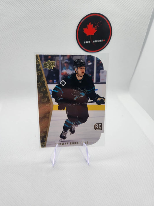 Thomas BORDELEAU RC 2022-23 Upper Deck Series 1 Retro Die Cut Gold #RDT-9