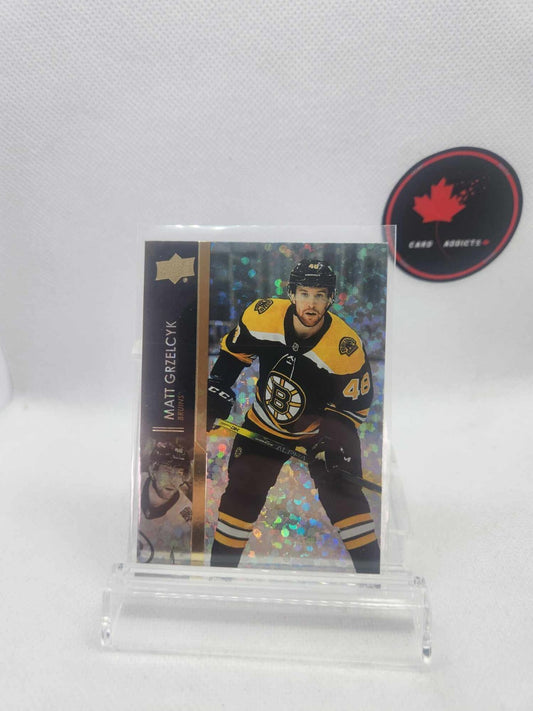 Matt Grzelcyk 2021-22 Upper Deck Series One Speckled Rainbow Parallel Card #16