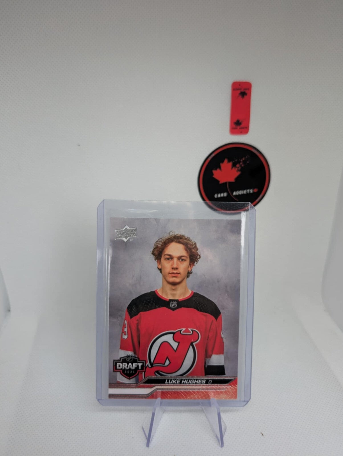 23-24 Upper Deck Extended Luke Hughes Draft Day #750 Devils
