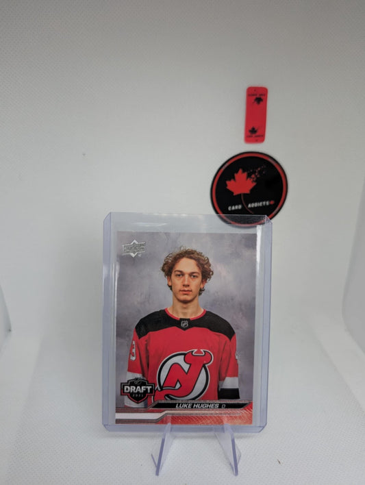 23-24 Upper Deck Extended Luke Hughes Draft Day #750 Devils