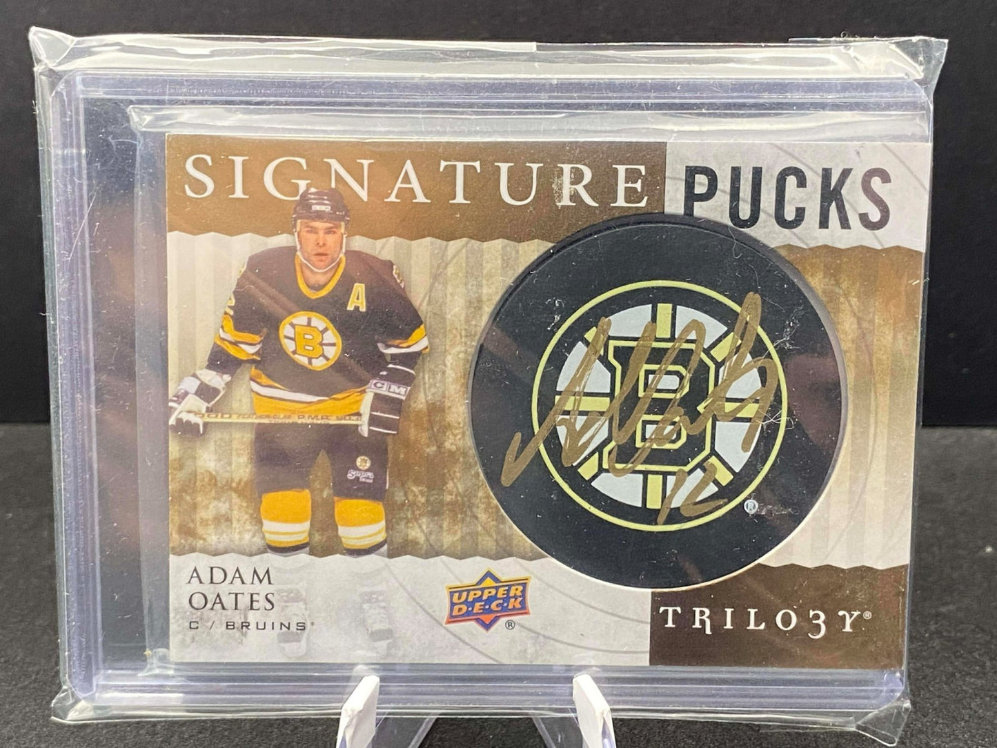 2014-15 Upper Deck Trilogy #SP-OA Adam Oates Signature Pucks