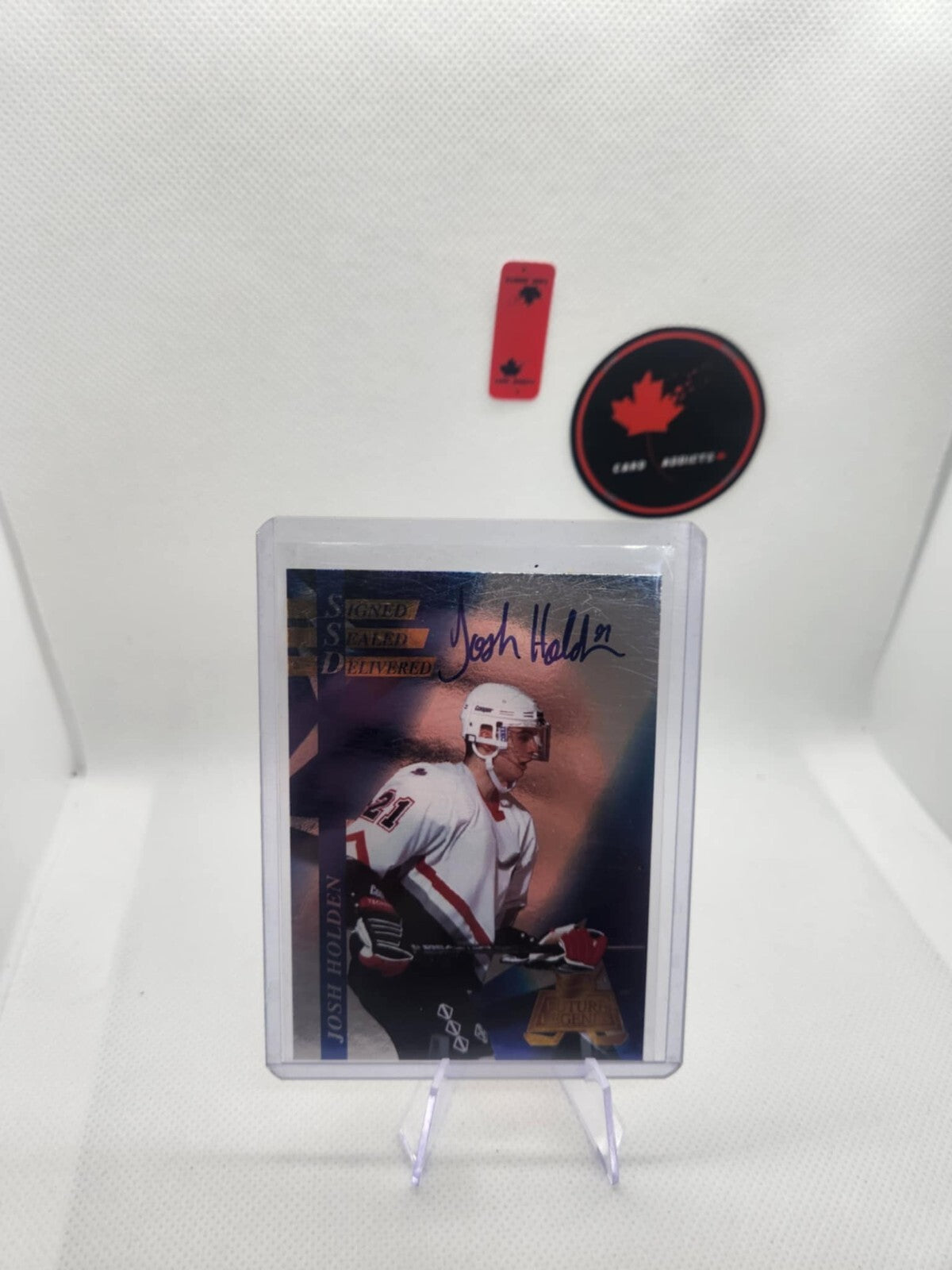 1995 Collector's Edge Ice Signed Sealed Delivered Josh Holden #6 Rookie Auto RC