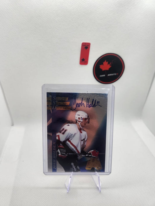 1995 Collector's Edge Ice Signed Sealed Delivered Josh Holden #6 Rookie Auto RC