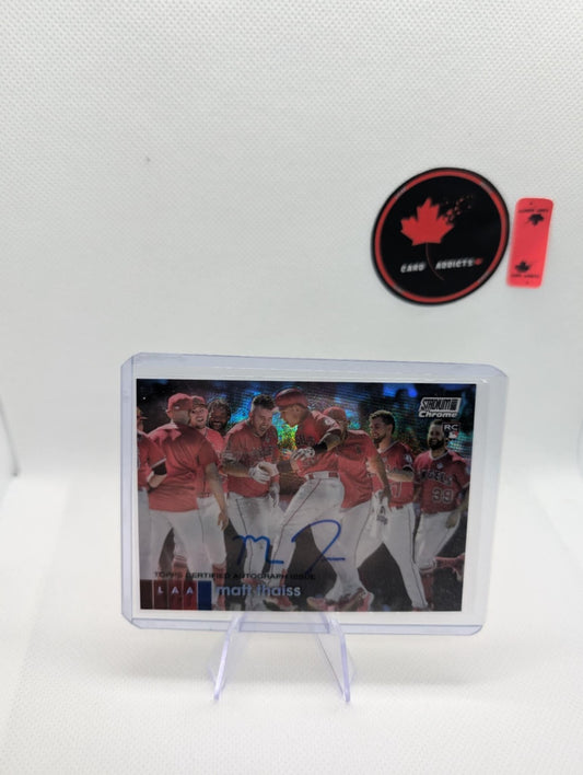Topps Stadium Club Chrome 2020 Matt Thaiss Angels Rookie RC On Card Auto MLB