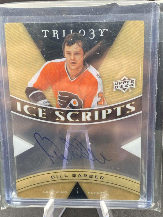 2012-13 UD Trilogy Bill Barber Ice Scripts Auto #IS-BB