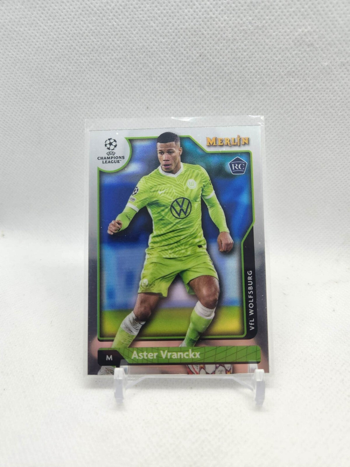 2022 Merlin Soccer Refractor Aster Vranckx RC #123 - Wolfsburg