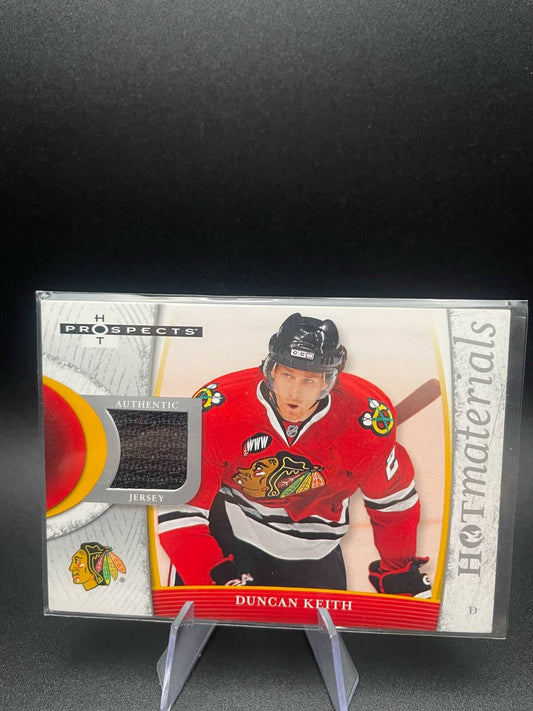 2007-08 Fleer Hot Prospects Duncan Keith Materials Game Used Jersey Blackhawks