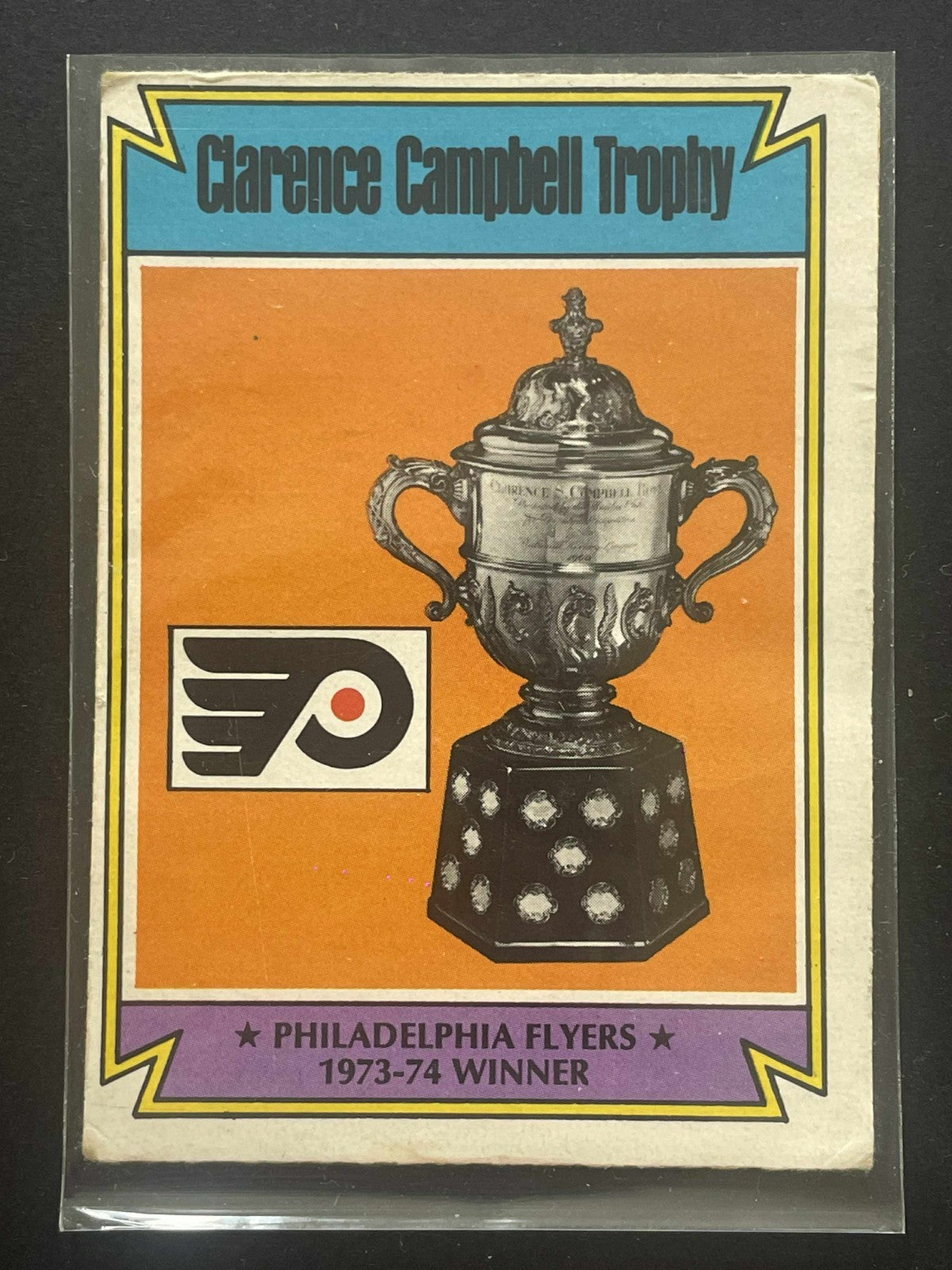 1974-75 OPC 253 Clarence Campbell Trophy Philadelphia Flyers REF I