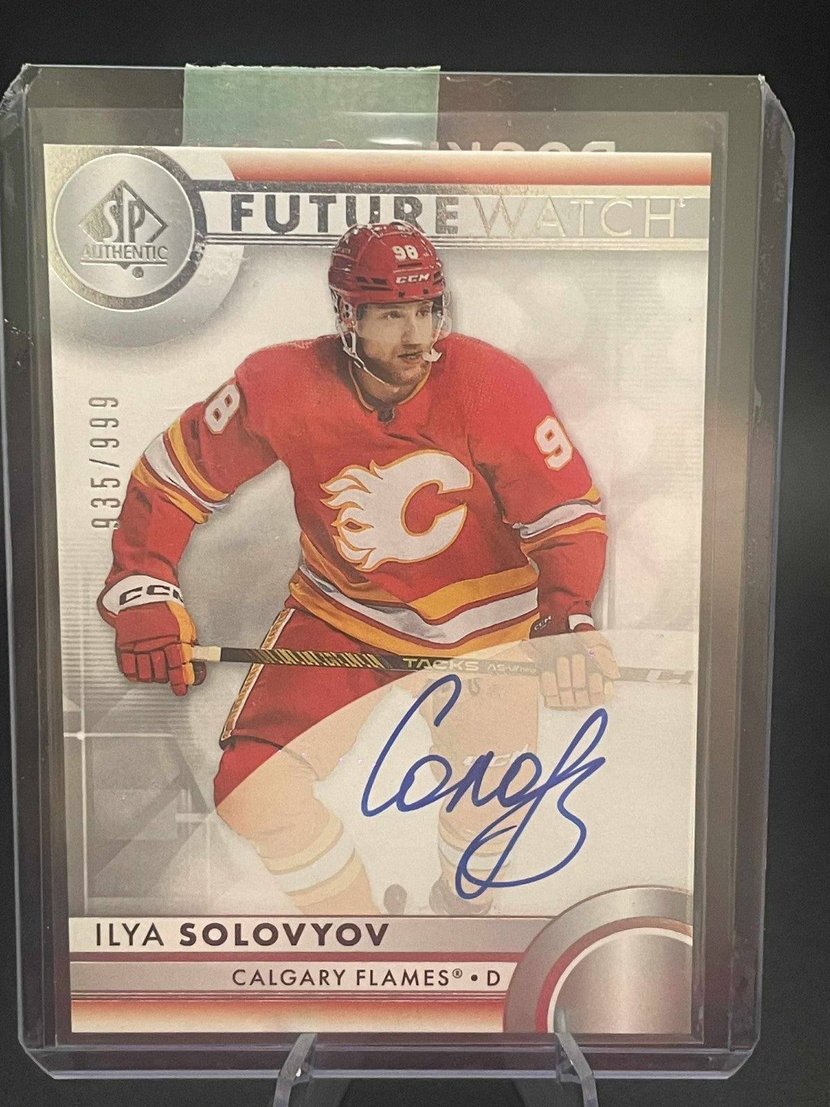 2023 SP Authentic Ilya Solovyov Rookie Future Watch Auto /999 #196 Flames