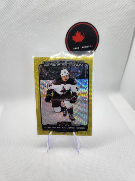 2022-23 OPC PLATINUM NEON YELLOW SURGE MARQUEE ROOKIE VLADISLAV KOLYACHONO