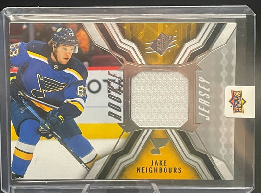 2021-22 SPX HOCKEY - JAKE NEIGHBOURS ROOKIE JERSEY CARD #RJ-JN