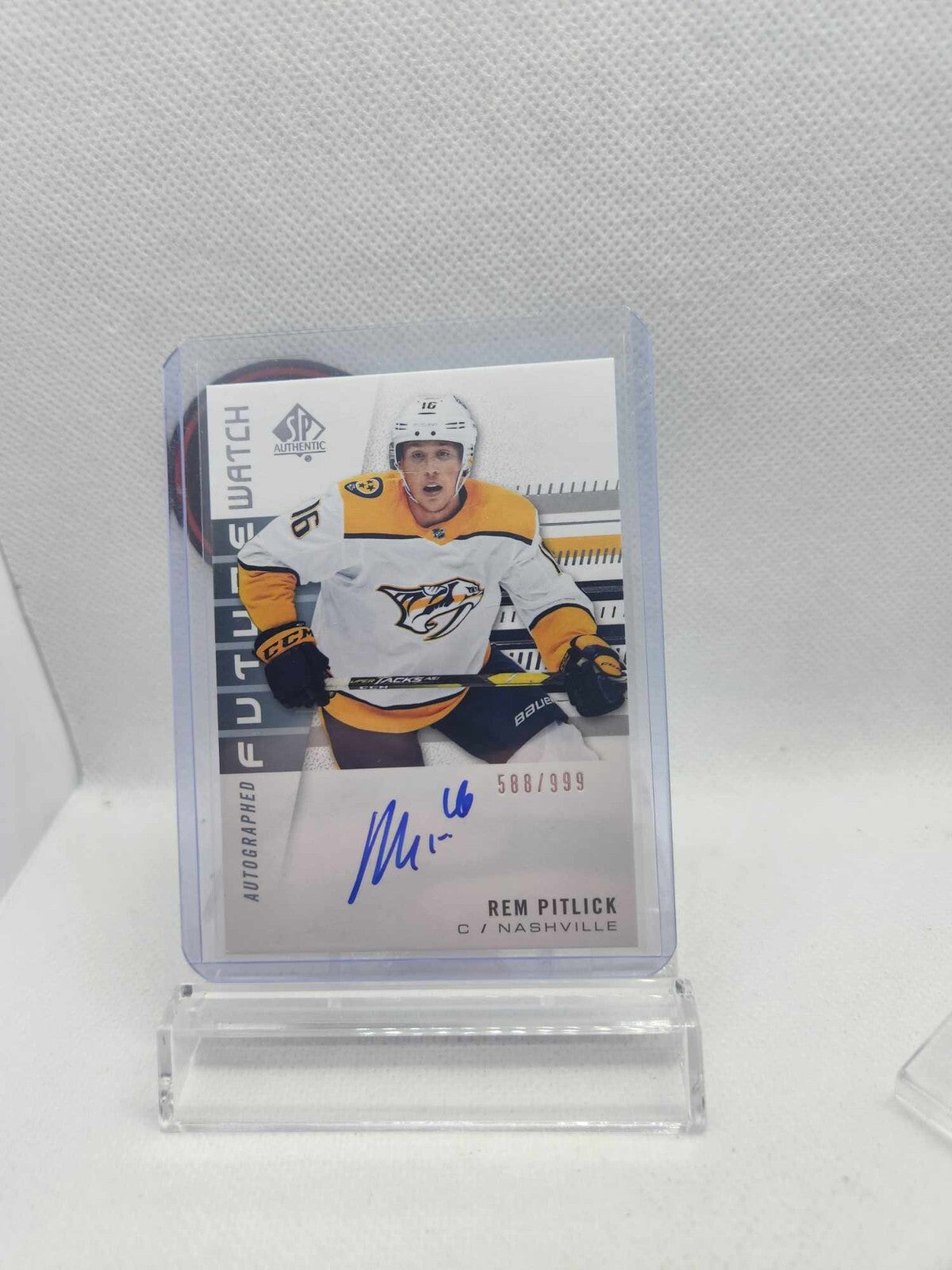 2019-20 UD SP AUTHENTIC REM PITLICK /999 FUTURE WATCH ROOKIE AUTO RC 7 AVAILABLE