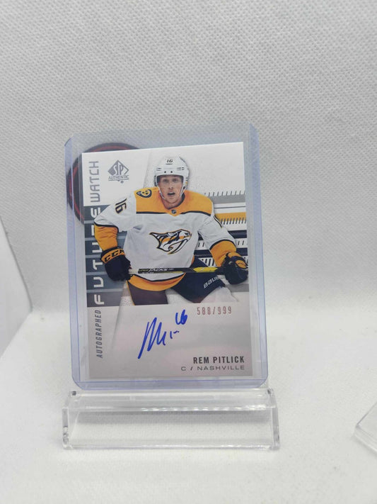 2019-20 UD SP AUTHENTIC REM PITLICK /999 FUTURE WATCH ROOKIE AUTO RC 7 AVAILABLE