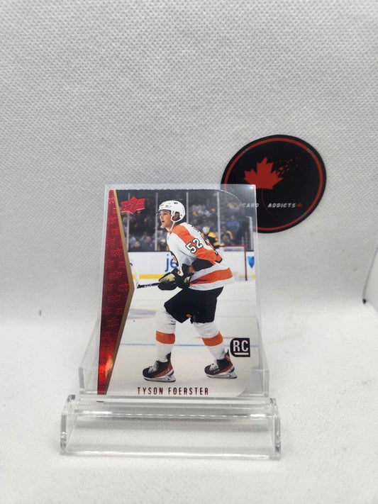 TYSON FOERSTER PHILADELPHIA FLYERS RDT-9 2023-24 UD SERIES 1 RED DIE CUT ROOKIE