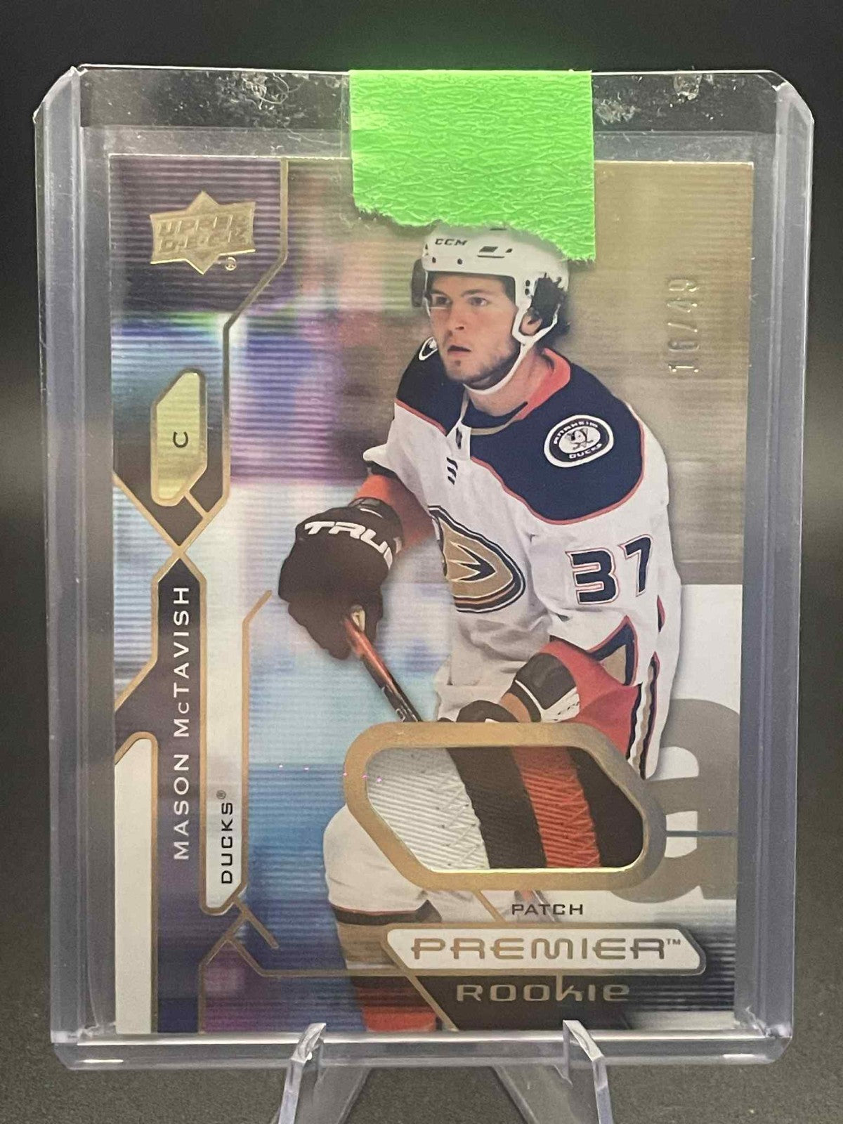 MASON MCTAVISH 2021-22 UPPER DECK PREMIER PREMIUM ROOKIE PATCH RC /49