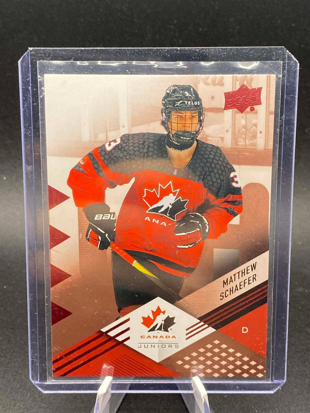 2024 UD Team Canada Juniors Matthew Schaefer ROSE GOLD FOIL #25 Islanders NM+