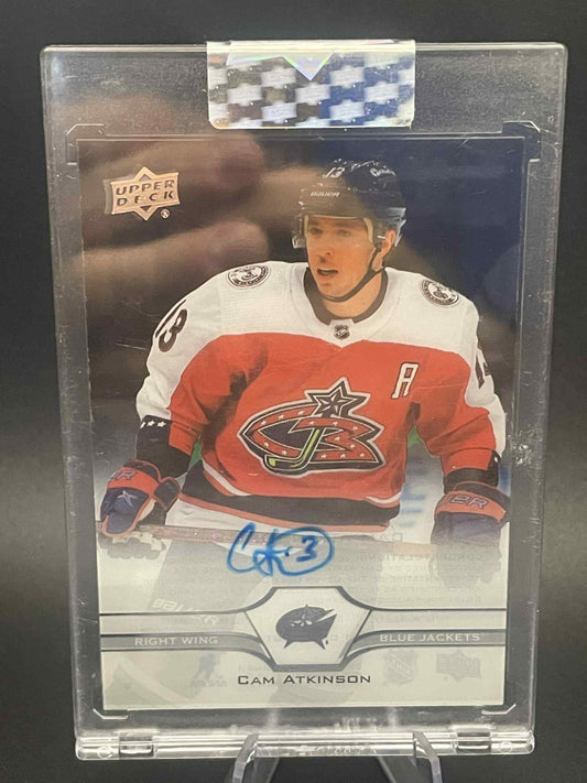 2020-21 Upper Deck Clear Cut Cam Atkinson Auto #CC-AT