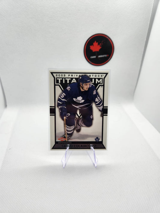 2002-03 Private Stock Titanium Retail Carlo Colaiacovo Rookie /1475 #138 Toronto