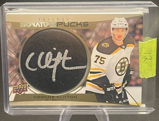2020-21 TRILOGY HOCKEY SIGNATURE PUCKS CONNOR CLIFTON #SP-CC