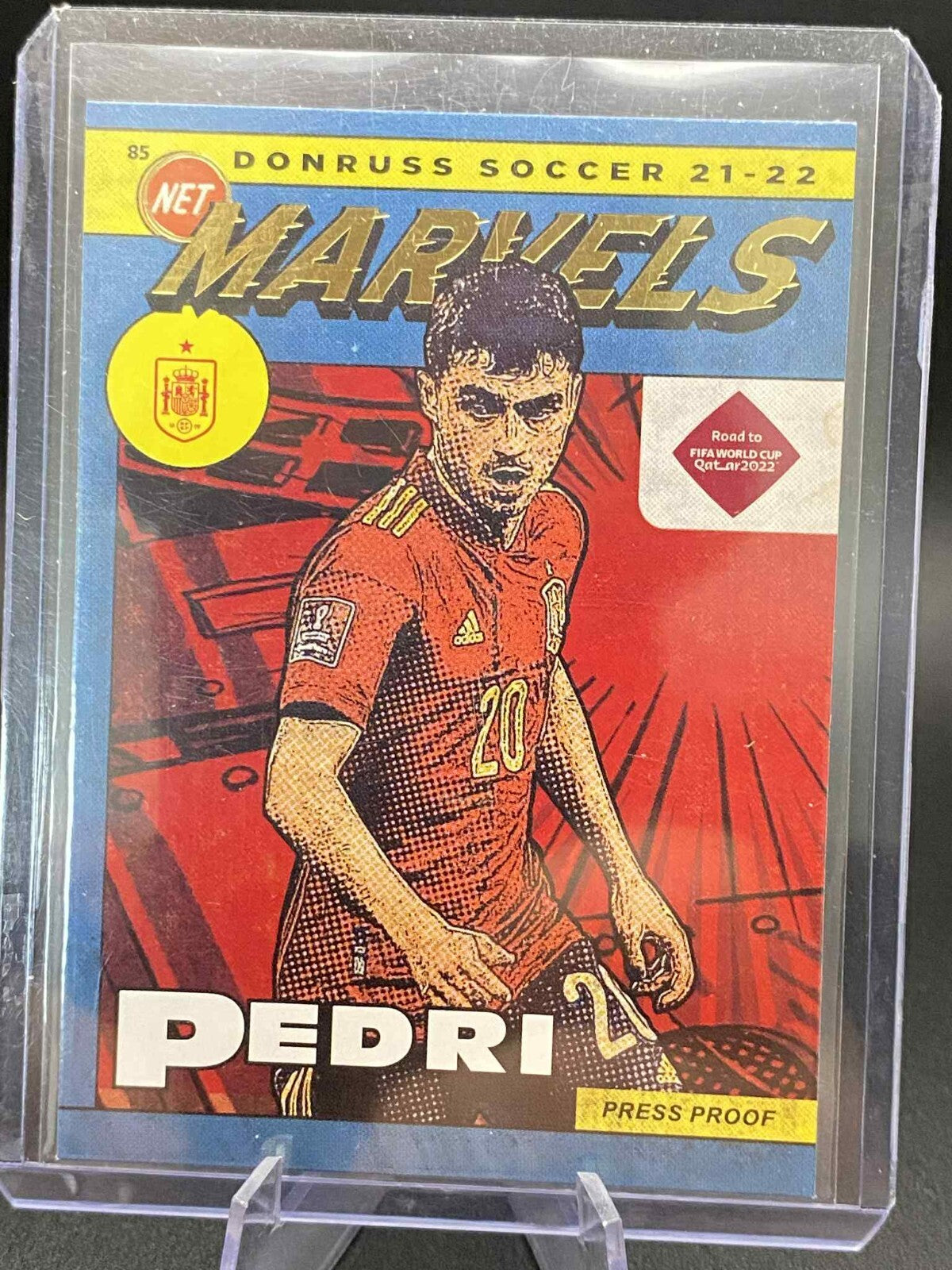 Pedri Net Marvels Panini 2021-22 Donruss Soccer RTQ #15 SPAIN Card