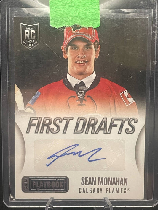 2013-14 Panini Playbook First Drafts Signatures #FDSMO Sean Monahan Auto Rookie