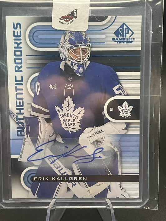 2022 Upper Deck SP Game Used Authentic Rookies Blue Erik Kallgren Rookie Auto RC