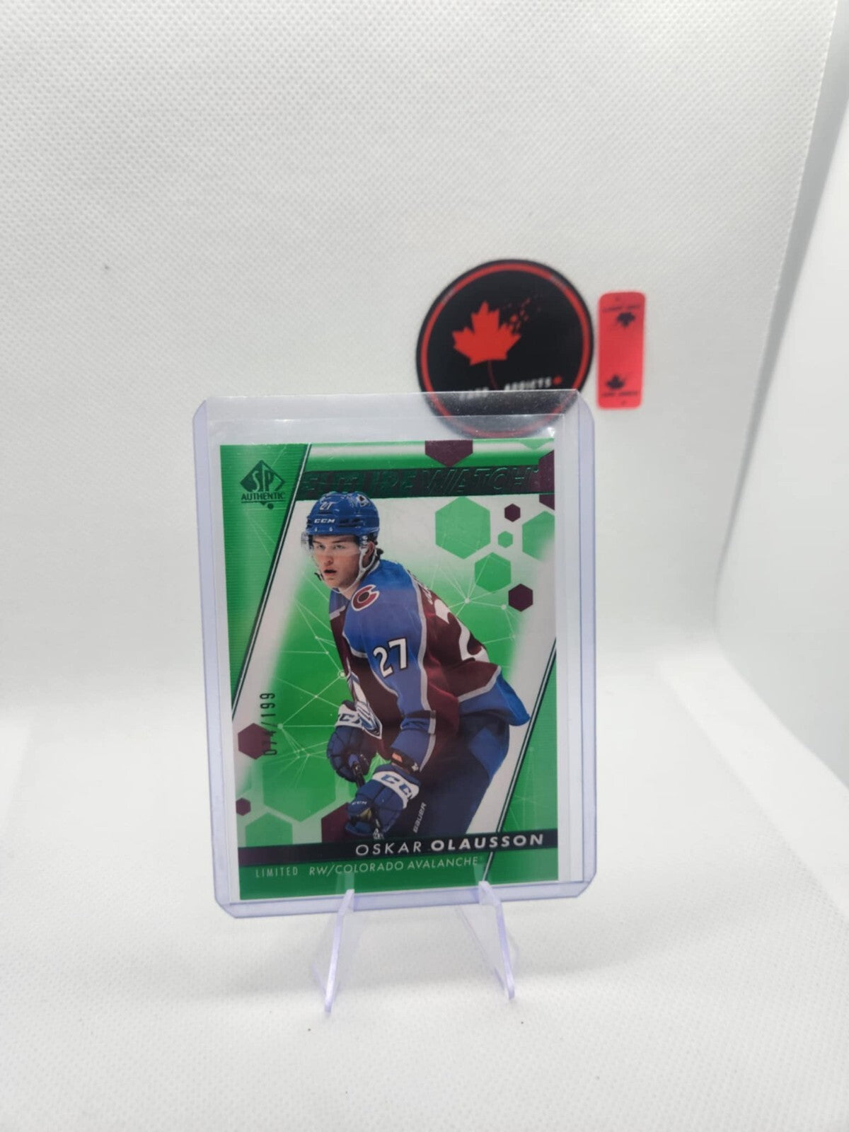 2022 SP Authentic Future Watch Limited Green  /199 Oskar Olausson #190 Rookie RC
