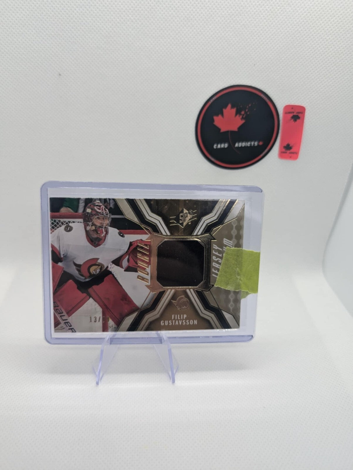 2021-22 SPx Rookie Jersey Gold Spectrum /99 Filip Gustavsson #RJ-FG RC
