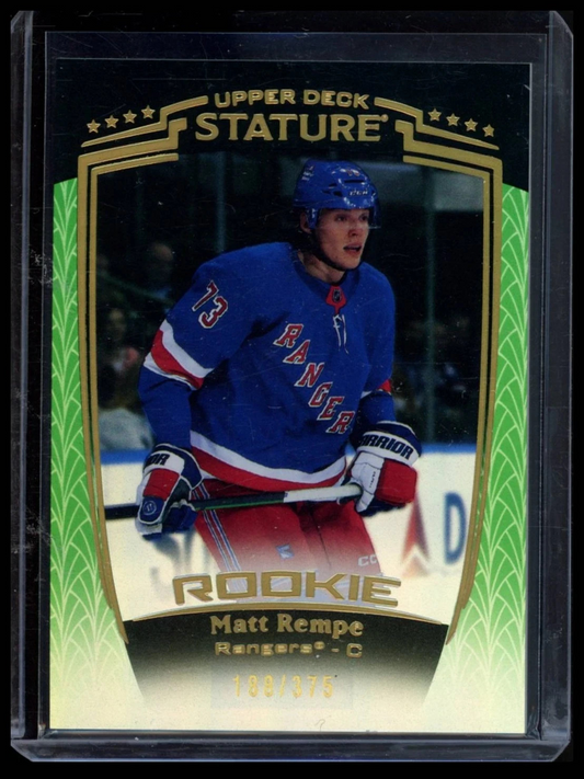 2024 UPPER DECK STATURE #42 MATT REMPE GREEN RC ROOKIE /375