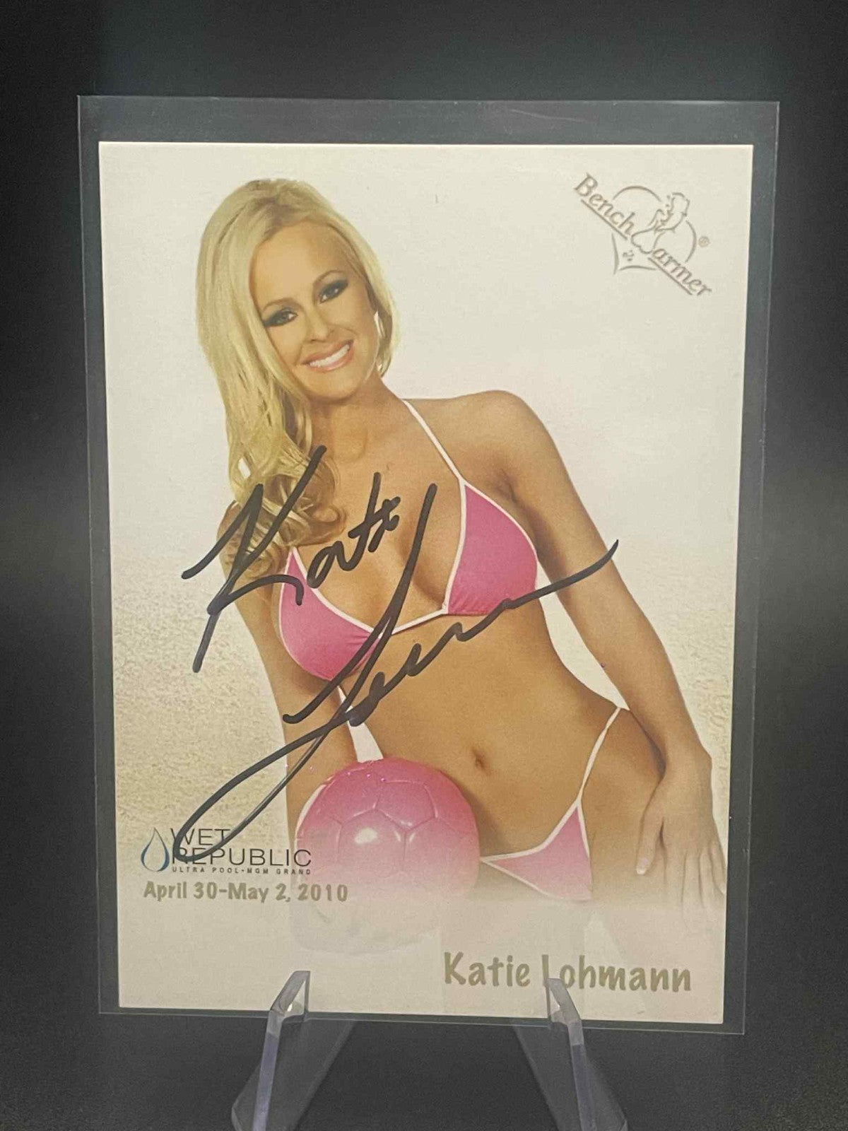 2010 Bench Warmer Katie Lohmann Wet Republic Authentic Auto Autograph #3
