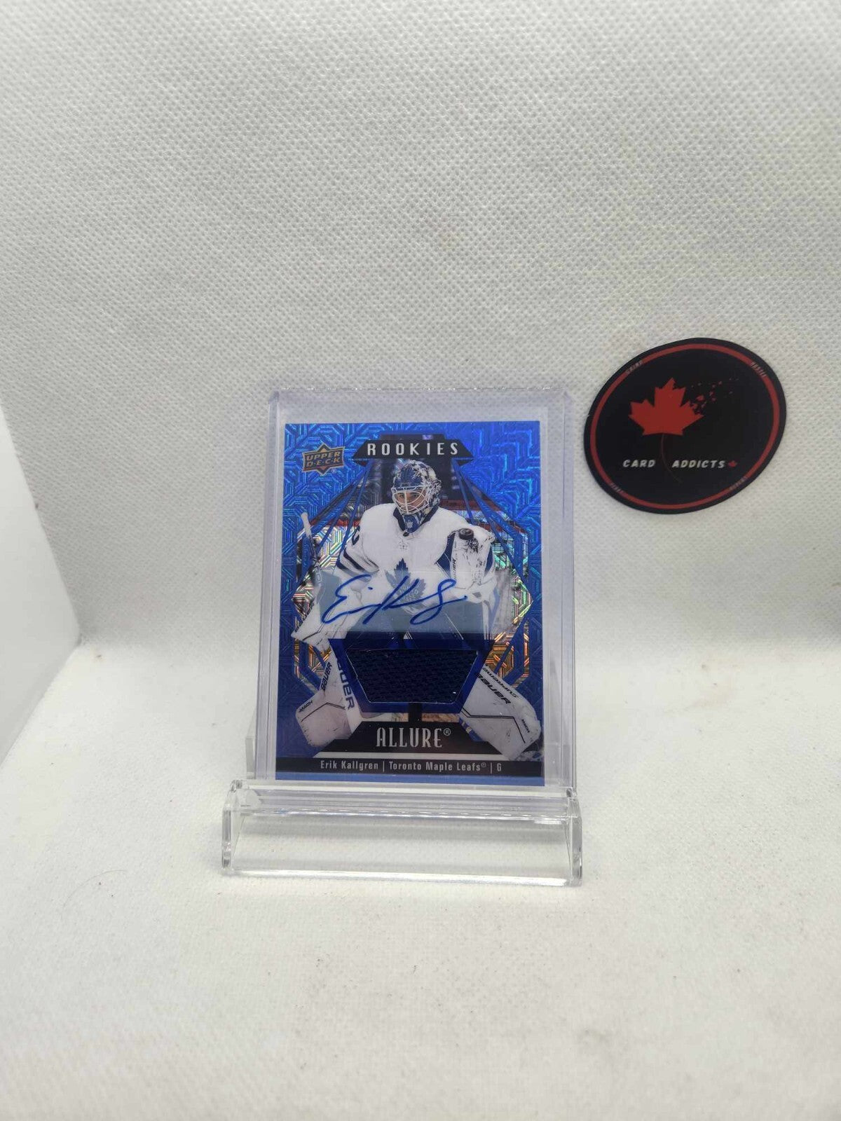 2022-23 Upper Deck Allure ERIK KALLGREN Rookie Auto /75 Blue Line