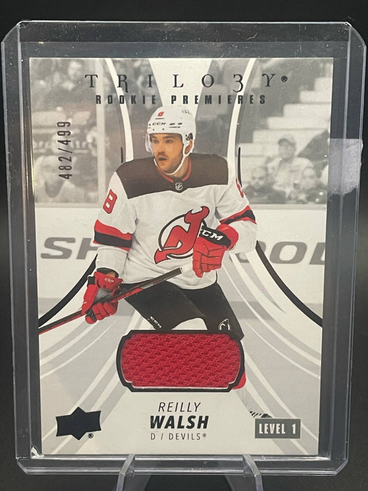 Reilly Walsh 2022-23 UD Trilogy Rookie Premieres Jersey Card /499