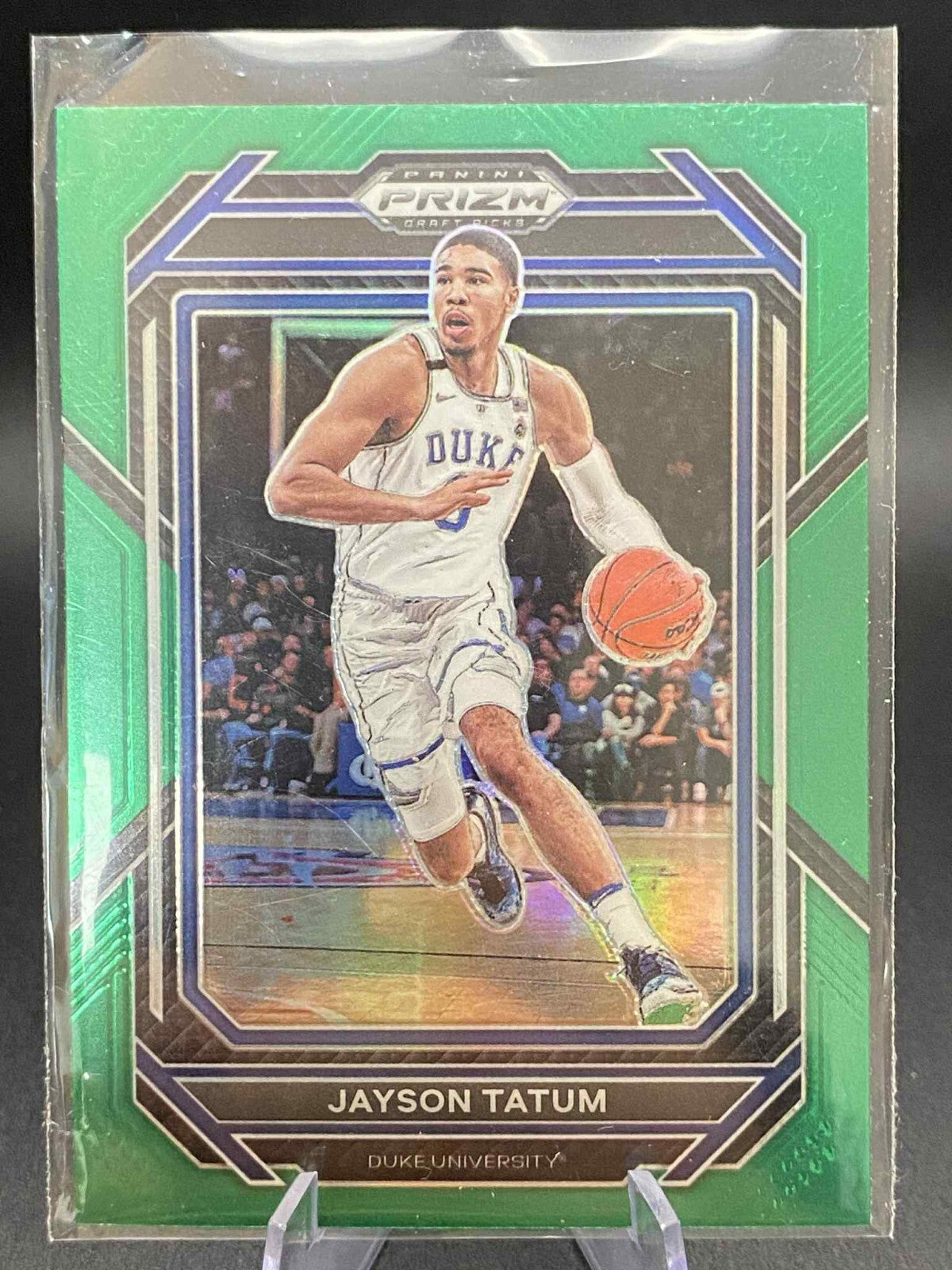 2023-24 Panini Prizm Draft Picks Jayson Tatum Green Prizm #51 Duke Blue Devils
