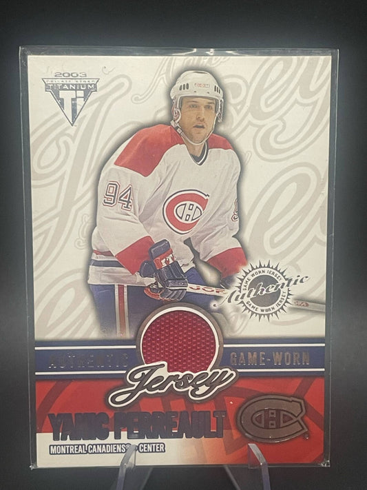 2002-03 Pacific Private Stock Titanium Jerseys Yanic Perreault /1285 #35